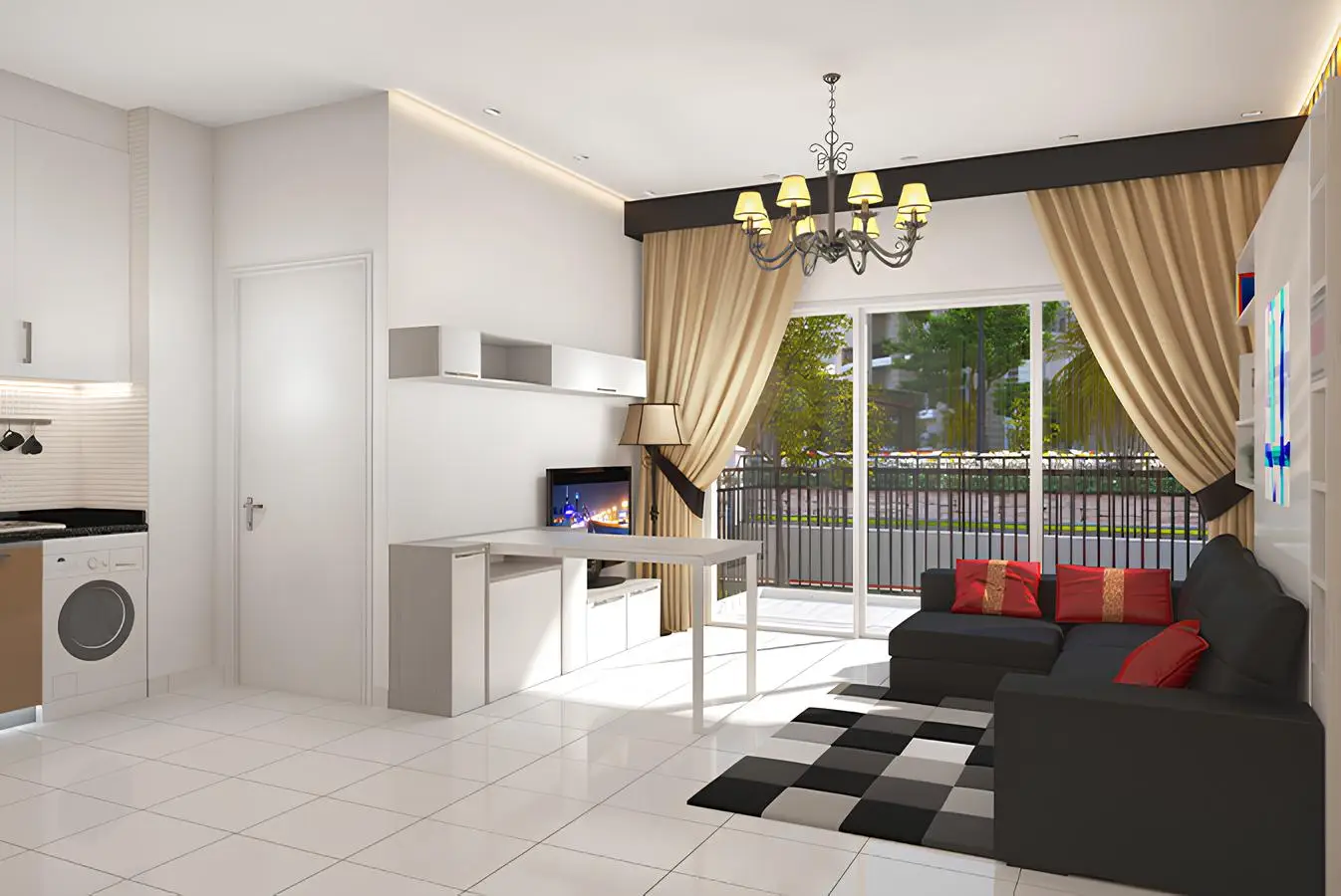 Living room interior shown in the DANUBE "Resortz by Danube" catalogue, Arjan, Dubai