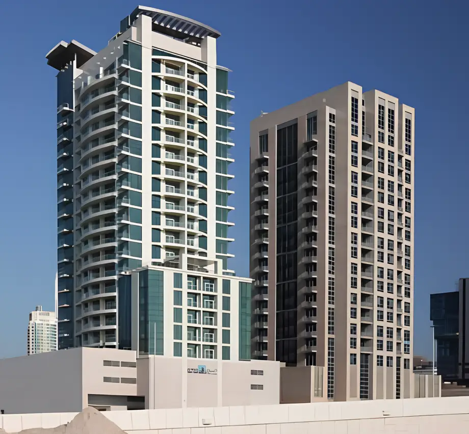 Residential Exterior shown in the AL MADAR INVESTMENT "Al Madar Scala Tower" project catalogue, Business Bay, Dubai
