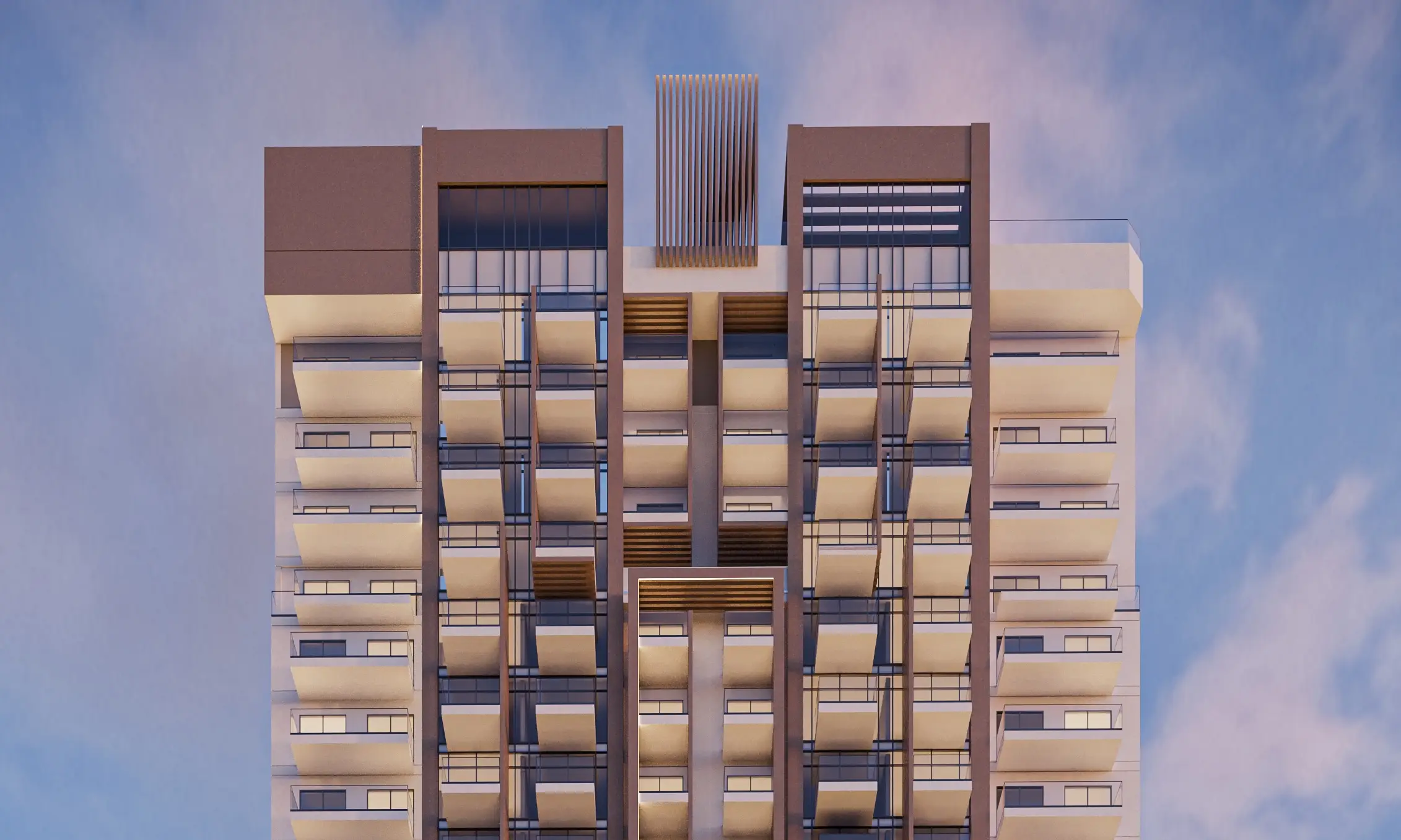 Residential Exterior shown in the AYS DEVELOPERS "Q Gardens Lofts" project catalogue, Jumeirah Village Circle (JVC), Dubai