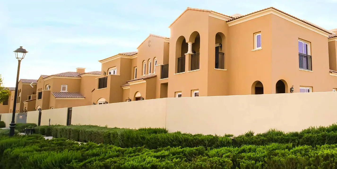 Residential Exterior shown in the DUBAI PROPERTIES "Amaranta Villanova" project catalogue, Wadi Al Safa 5, Dubai