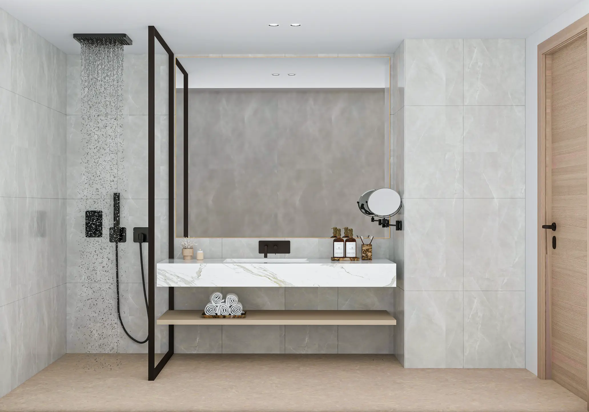 Bathroom shown in the PRESTIGE ONE "Berkeley Square" project catalogue, Jumeirah Village Circle (JVC), Dubai