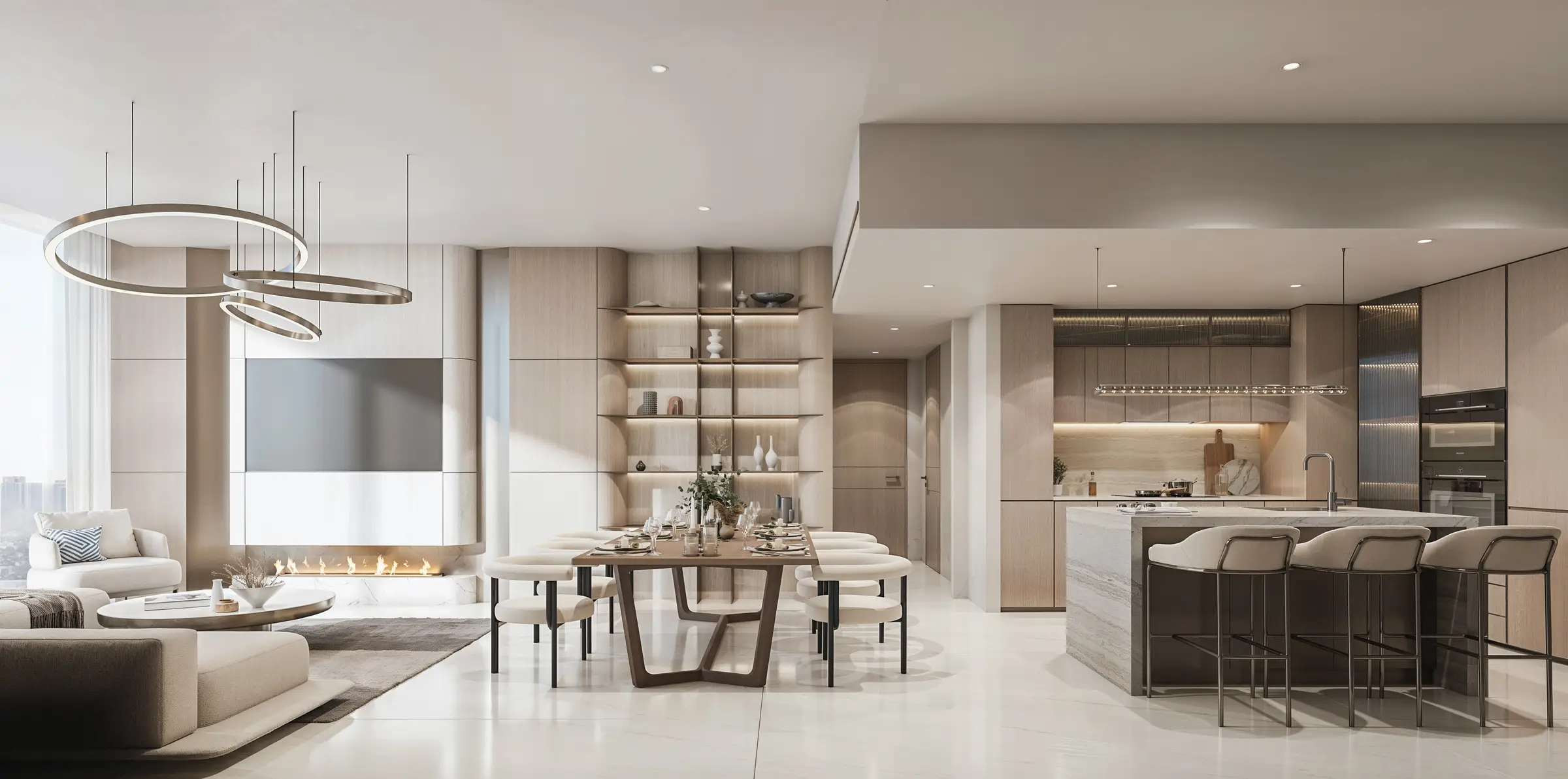 Living shown in the DEVMARK "Arka Enclave by Atmosphere Living" project catalogue, Dubai Islands, Dubai