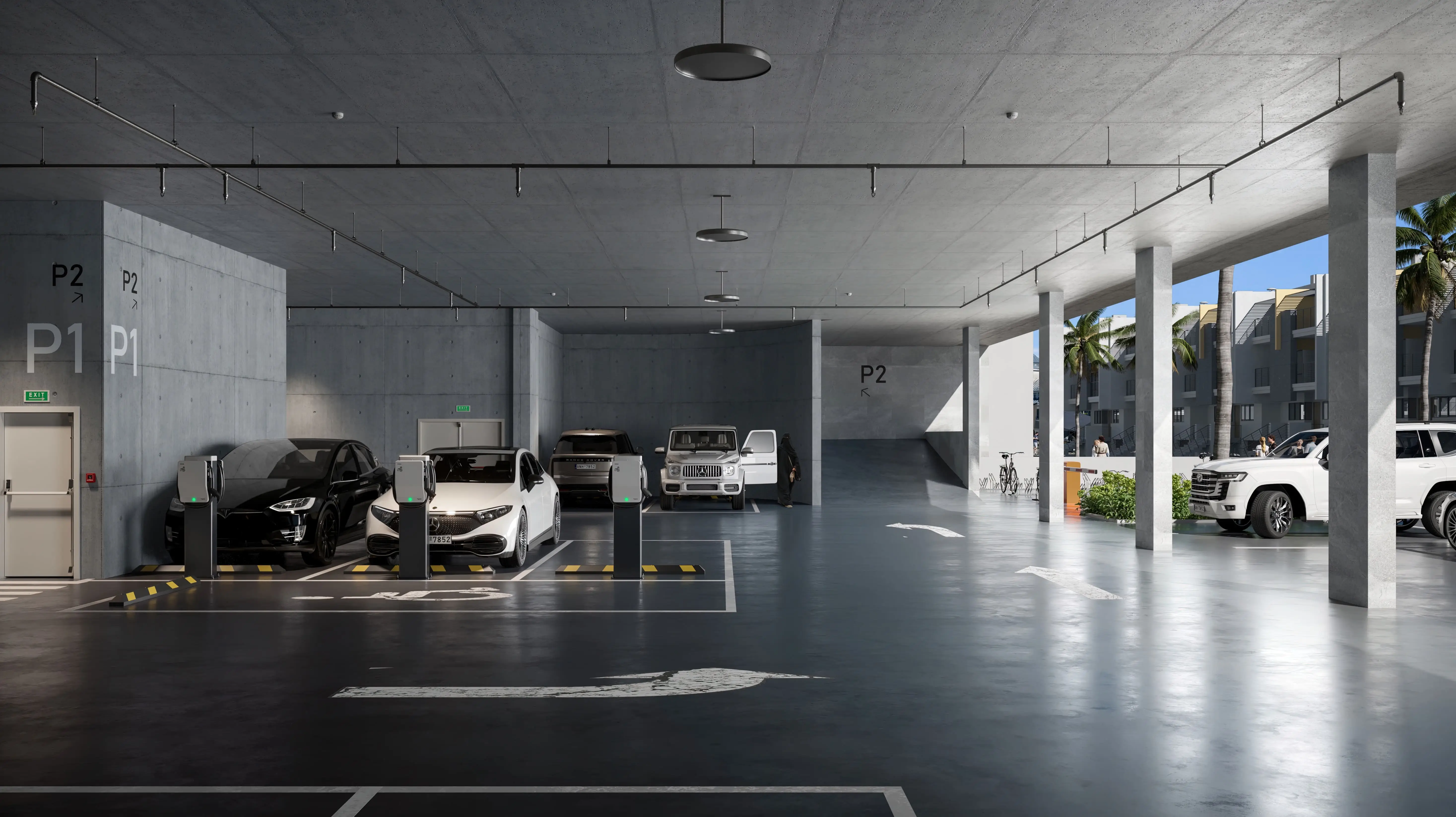 Parking shown in the OBJECT 1 "RA1N" project catalogue, Jumeirah Village Circle (JVC), Dubai