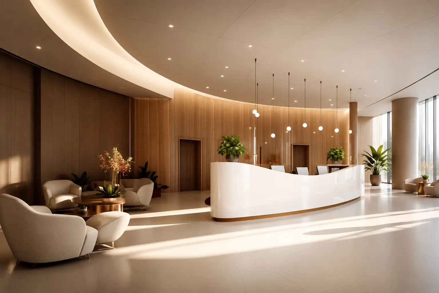 Lobby shown in the SYNERGY "Greenfield Living" project catalogue, Dubai South, Dubai