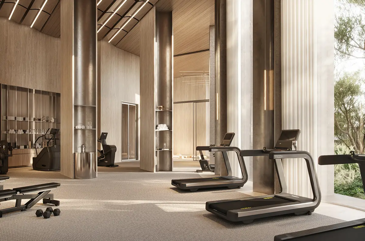 Gym shown in the H&H DEVELOPMENT "Eden House Za'abeel" project catalogue, DIFC (Dubai International Financial Center), Dubai