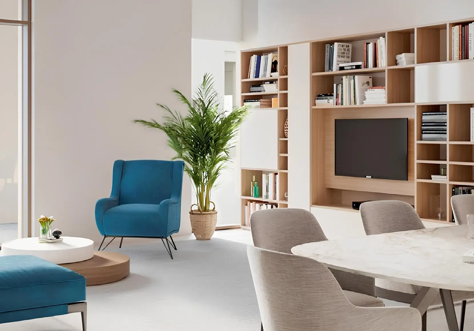 Living room interior shown in the EMAAR "Orchid" catalogue, Dubai Creek Harbour, Dubai