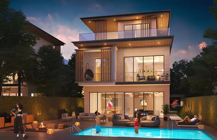 Residential Exterior shown in the DAMAC "Autograph Collection" project catalogue, Damac Hills, Dubai Residential Exterior shown in the DAMAC "Autograph Collection" project catalogue, Damac Hills, Dubai