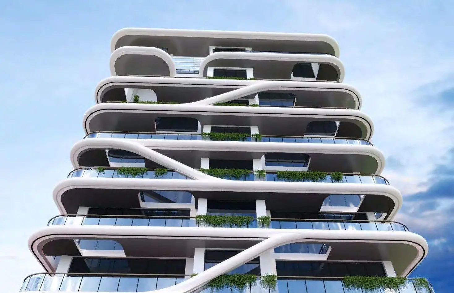 Residential Exterior shown in the SAEED TARRAD "Mackerel Tower" project catalogue, Dubai Islands, Dubai