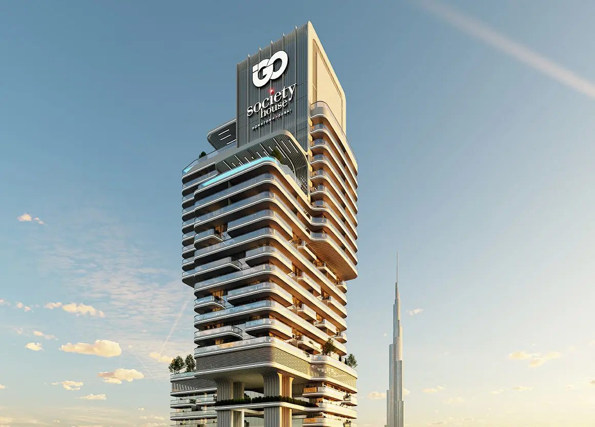 Residential Exterior shown in the EVOLUTIONS "Society House" project catalogue, Downtown Dubai, Dubai Residential Exterior shown in the EVOLUTIONS "Society House" project catalogue, Downtown Dubai, Dubai