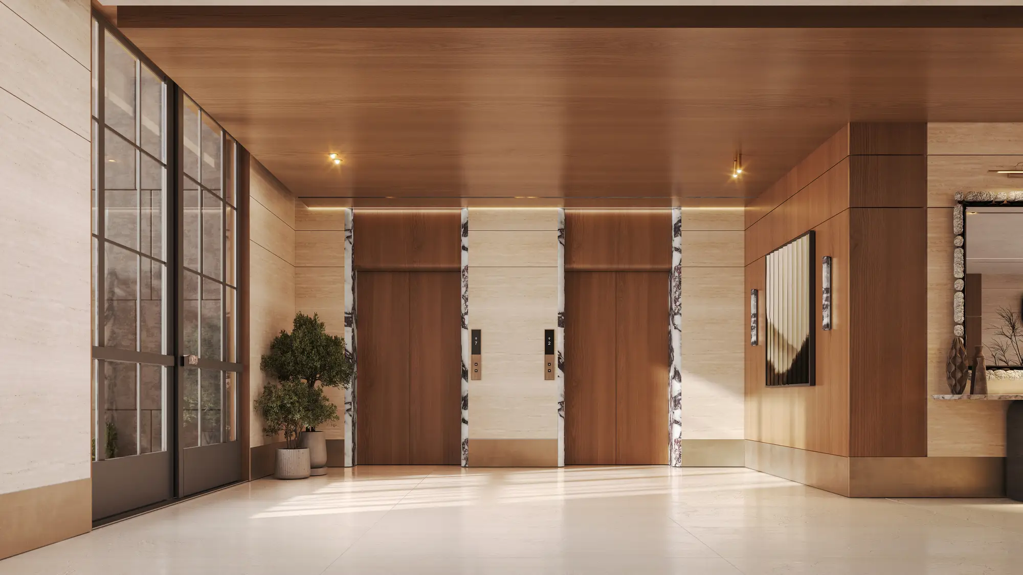 Lobby shown in the MAAIA DEVELOPERS "La Vue by MAAIA" project catalogue, Meydan (Nad Al Sheba 1), Dubai