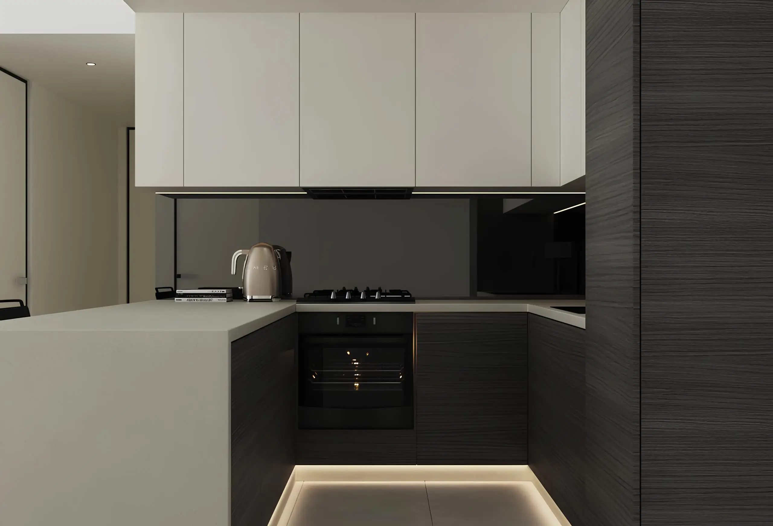 Kitchen interior shown in the CONDOR "Sonate Residences" catalogue, Jumeirah Village Triangle, Dubai