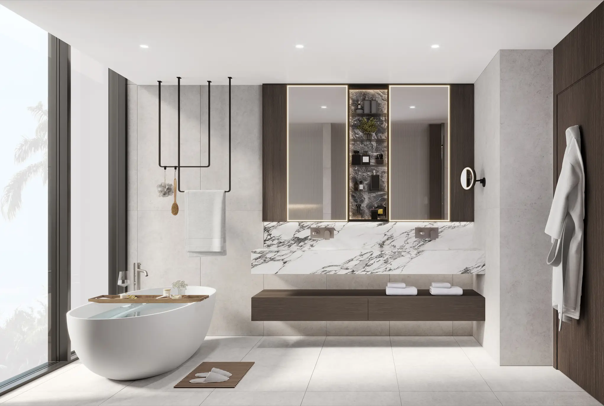 Bathroom shown in the ELLINGTON "The Watercrest" project catalogue, MBR District 11, Dubai