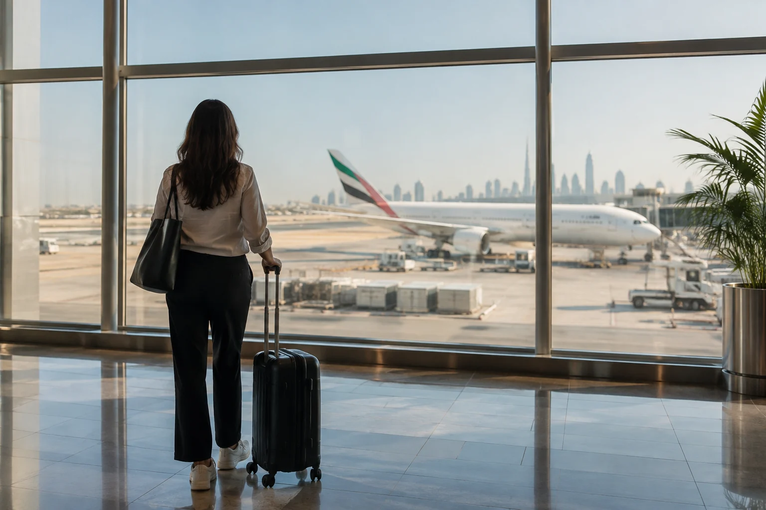 An airport departure and travel planning An airport departure and travel planning